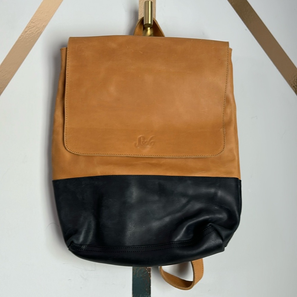 Sseko Two Tone All Leather Back Pack Style Bag